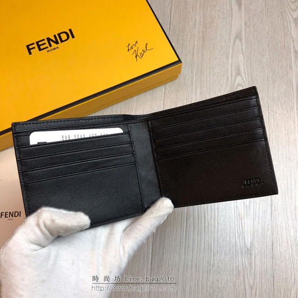 FENDI短夾錢包 19年春夏季最新手包 小摔牛皮 芬迪對折錢包  fdz2146